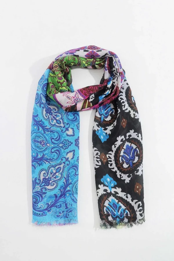 SOUL Accessories Abstract Paisley Scarf In Blue* Accessories
