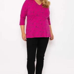 Ulla Popken Abstract Print Blouse In Pink*Women Tops & Blouses
