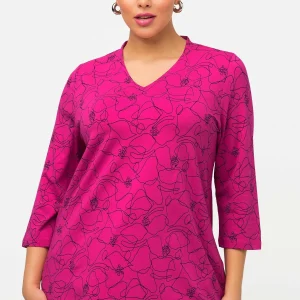 Ulla Popken Abstract Print Blouse In Pink*Women Tops & Blouses