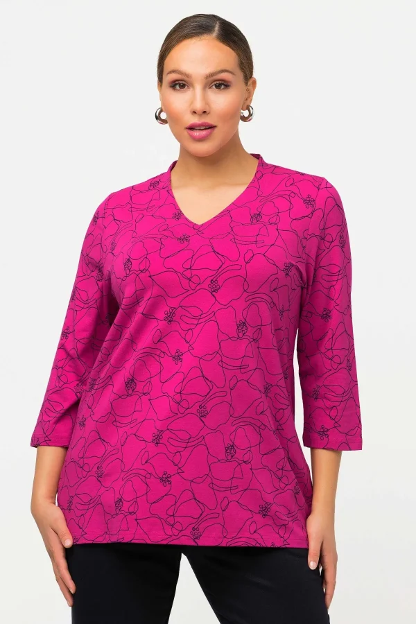 Ulla Popken Abstract Print Blouse In Pink*Women Tops & Blouses