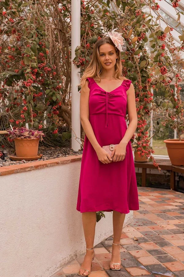 Rowen Avenue Adeline Pink Midi Dress* Sale Dresses