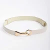 SOUL Accessories Adjustable Gold Clasp Belt In Cream*Women April Edit