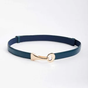 SOUL Accessories Adjustable Gold Clasp Belt In Navy* Belts