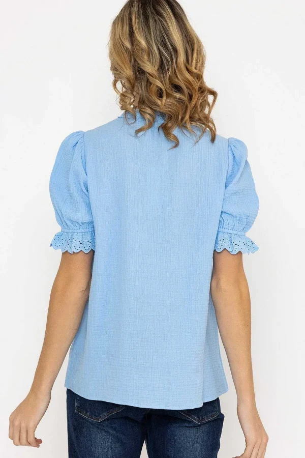Rowen Avenue Air Flow Blouse In Blue*Women Tops & Blouses