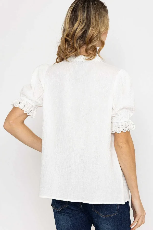 Rowen Avenue Air Flow Blouse In Ecru*Women Tops & Blouses