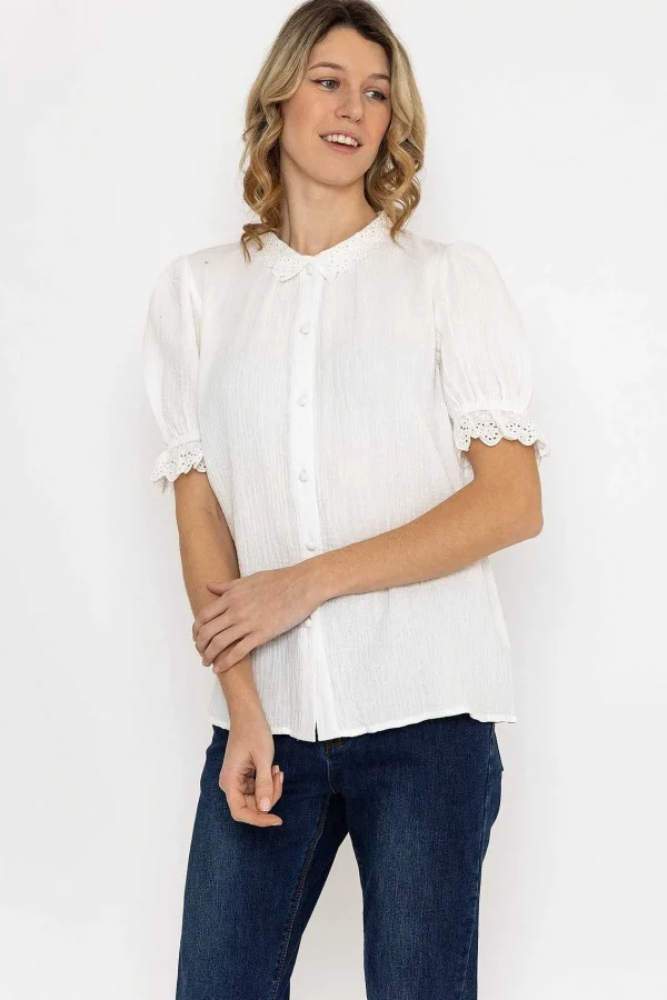 Rowen Avenue Air Flow Blouse In Ecru*Women Tops & Blouses
