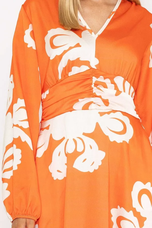 Pala D'oro Alina Midi Dress In Orange Print*Women Dresses & Jumpsuits