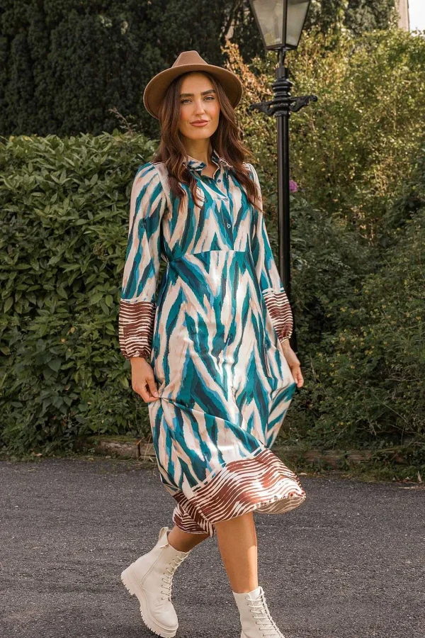 Pala D'oro Amanda Midi Dress In Teal* Sale Dresses