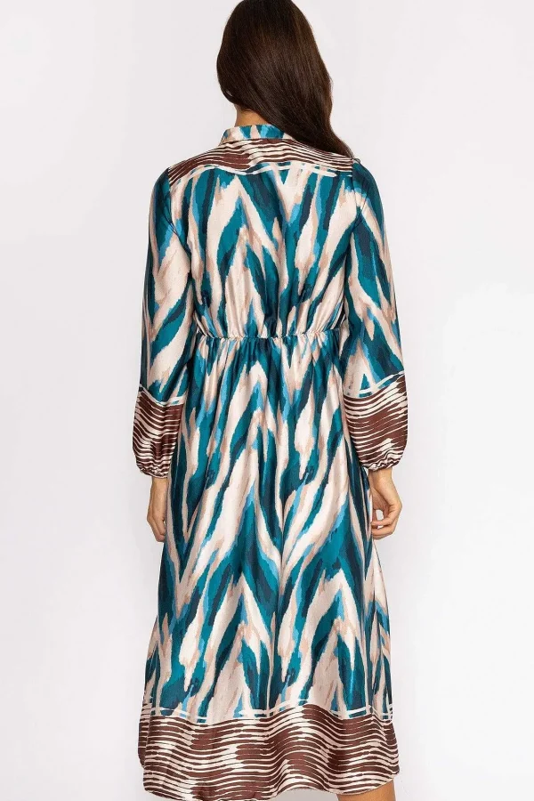 Pala D'oro Amanda Midi Dress In Teal* Sale Dresses