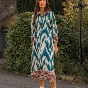 Pala D'oro Amanda Midi Dress In Teal* Sale Dresses