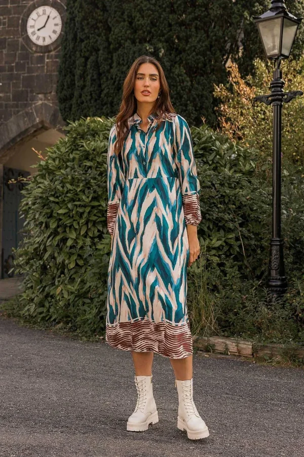 Pala D'oro Amanda Midi Dress In Teal* Sale Dresses