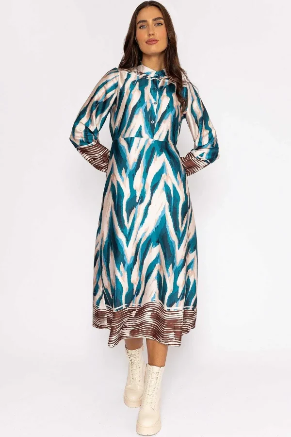 Pala D'oro Amanda Midi Dress In Teal* Sale Dresses