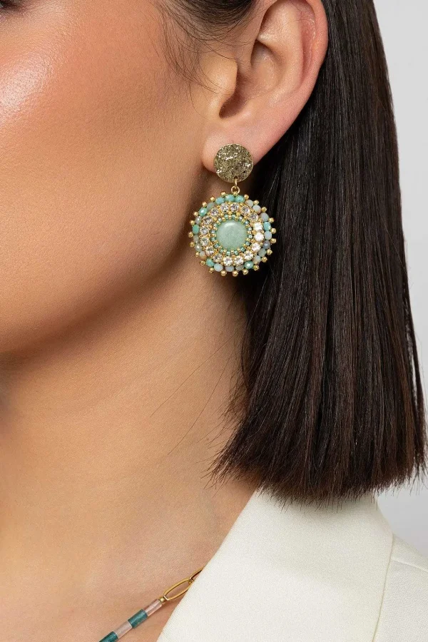 Knight & Day Amazon Gemstone Statement Earrings* Earrings