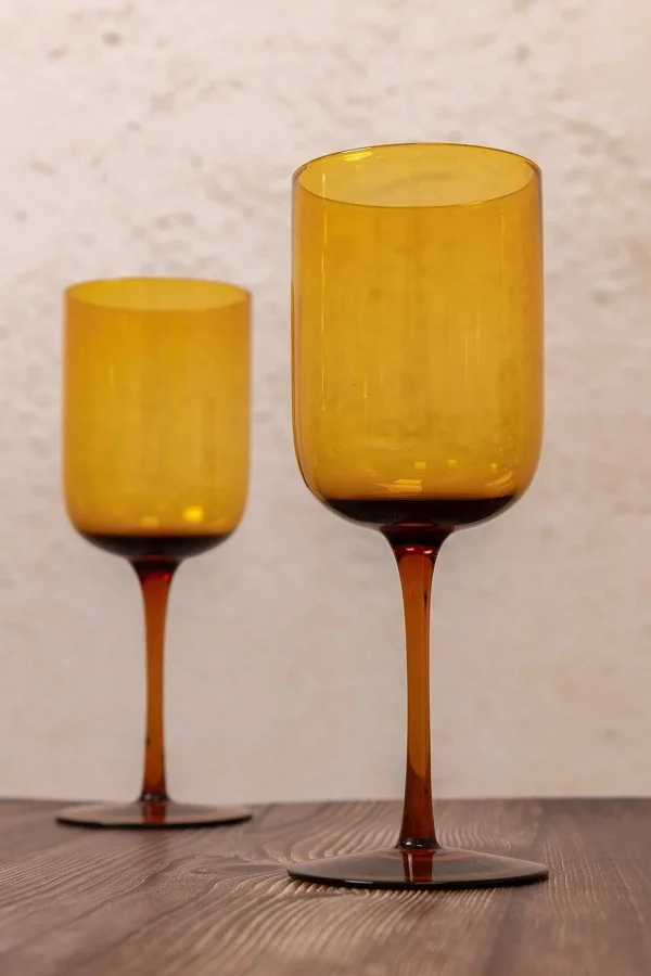 Heritage Amber Wine Glass Set Of 2* Homeware