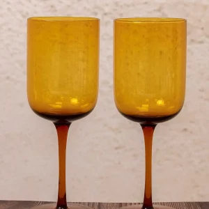Heritage Amber Wine Glass Set Of 2* Homeware