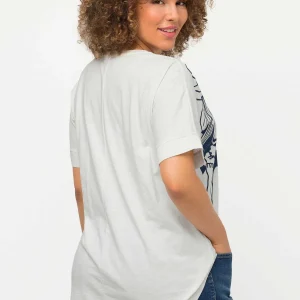 Ulla Popken Anchor Print Top In Off White*Women Tops & Blouses