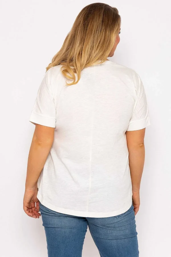 Ulla Popken Anchor Print Top In Off White*Women Tops & Blouses