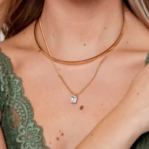 Knight & Day Anika Clear Stone Necklace* Jewellery