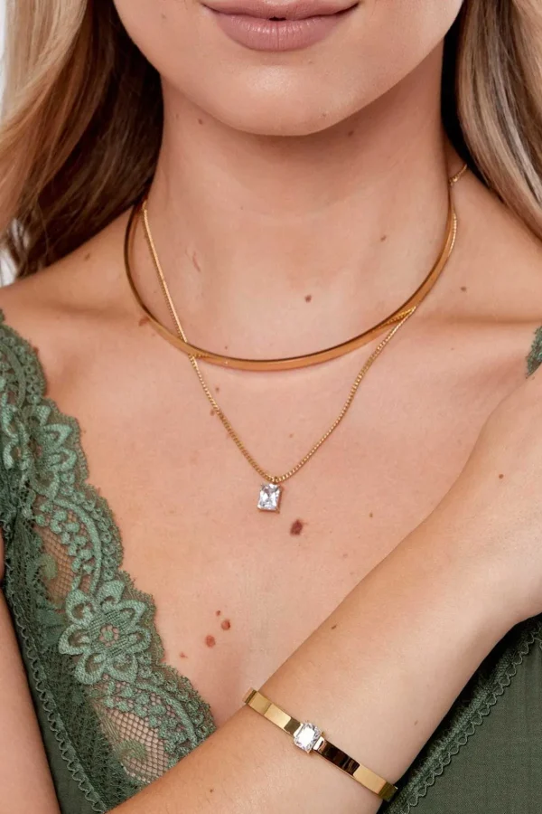 Knight & Day Anika Clear Stone Necklace* Jewellery