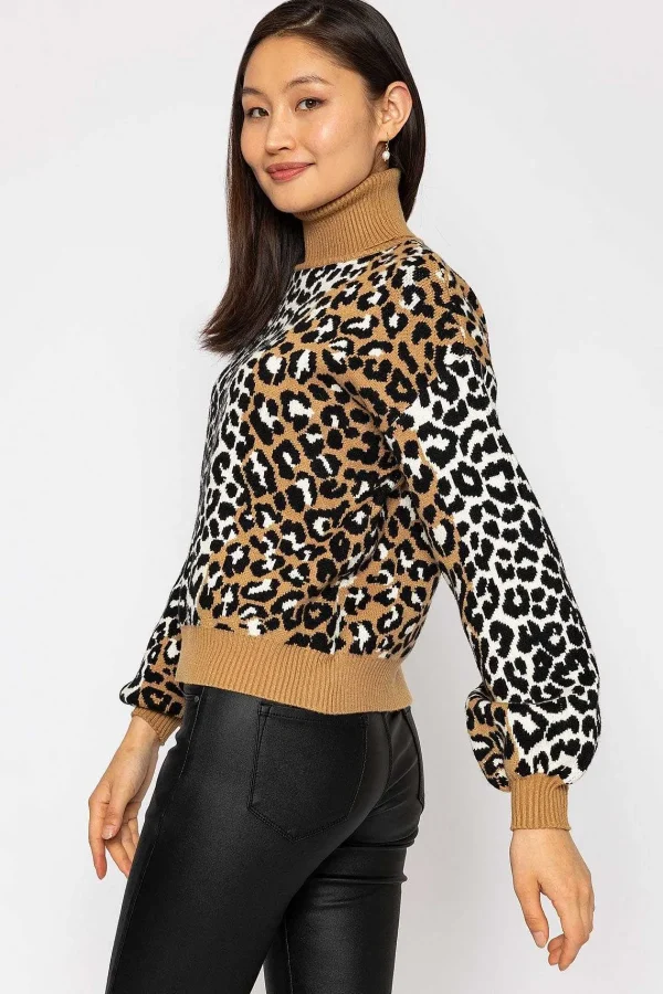 Pala D'oro Animal Polo Knit In Camel*Women Jumpers & Cardigans