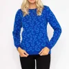 Rowen Avenue Animal Print Jumper In Blue*Women Jumpers & Cardigans