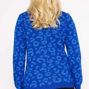 Rowen Avenue Animal Print Jumper In Blue*Women Jumpers & Cardigans