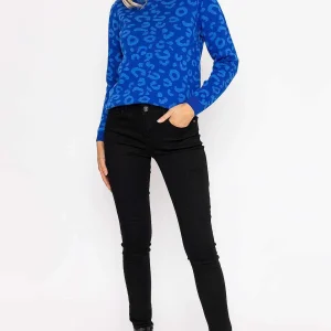 Rowen Avenue Animal Print Jumper In Blue*Women Jumpers & Cardigans