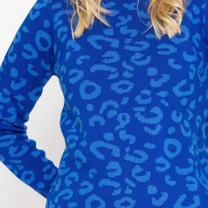 Rowen Avenue Animal Print Jumper In Blue*Women Jumpers & Cardigans
