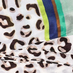 SOUL Accessories Animal Print Scarf With Green Border* Accessories