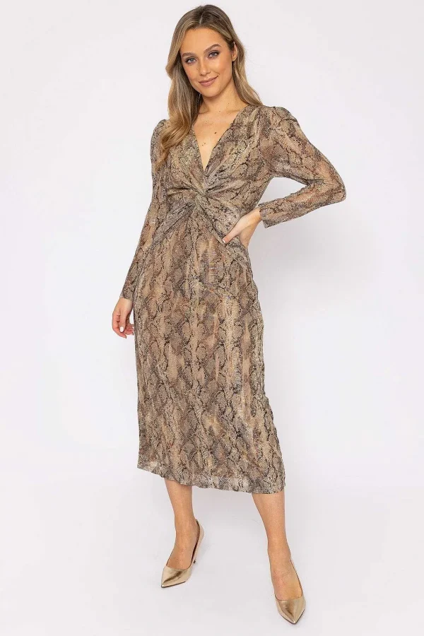 Nova of London Animal Print Twist Front Dress* Sale Dresses