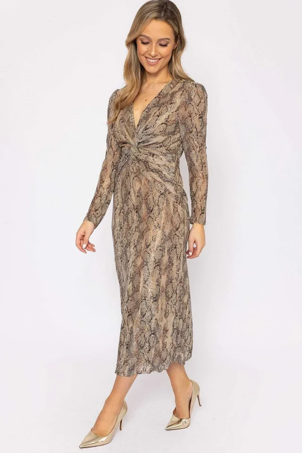 Nova of London Animal Print Twist Front Dress* Sale Dresses