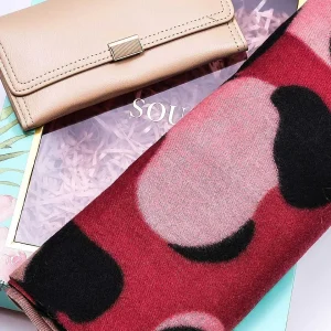 SOUL Accessories Animal Scarf And Purse Set In Pink Tones* Gran