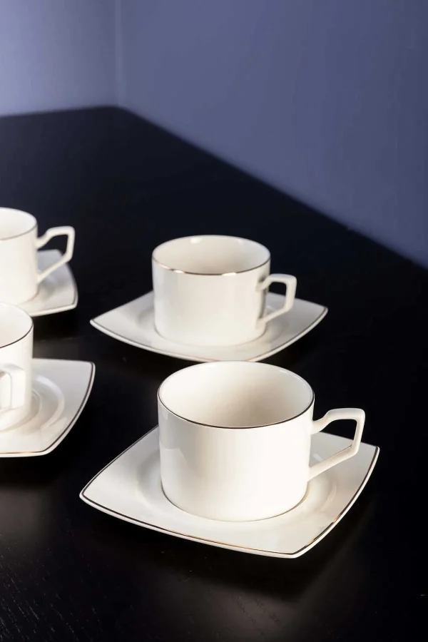 Atticus & Stone Apollo Cup And Saucer Set Of 4* Homeware