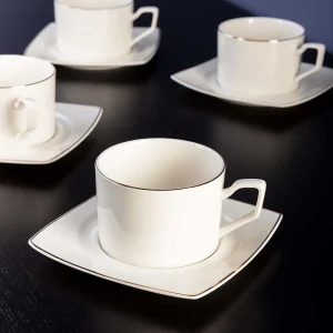 Atticus & Stone Apollo Cup And Saucer Set Of 4* Homeware