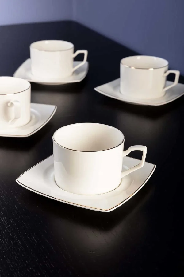 Atticus & Stone Apollo Cup And Saucer Set Of 4* Homeware