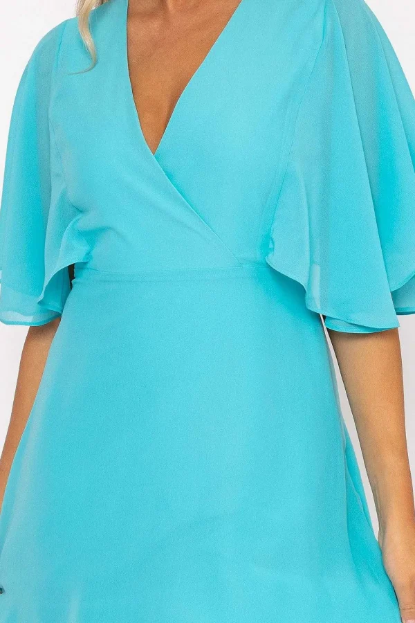 Rowen Avenue Aqua Angel Sleeve Dress* Sale Dresses