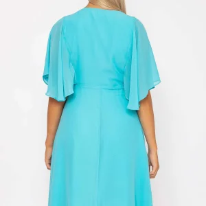 Rowen Avenue Aqua Angel Sleeve Dress* Sale Dresses