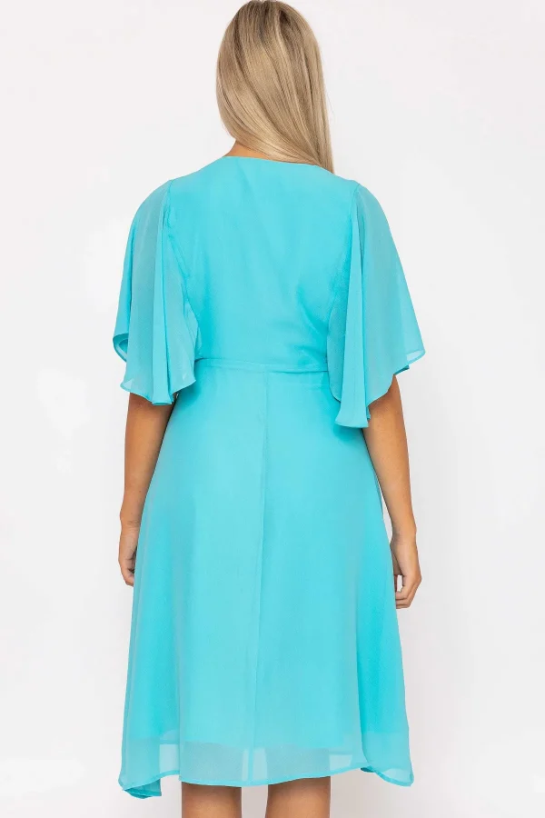 Rowen Avenue Aqua Angel Sleeve Dress* Sale Dresses