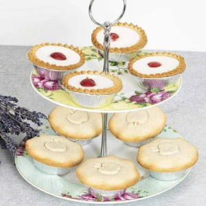 Belleek Archive Rose Two Tier Server* Homeware