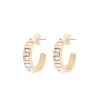 Tipperary Crystal Jewellery Art Deco Hoop Earrings In Gold* Boxed Gifts