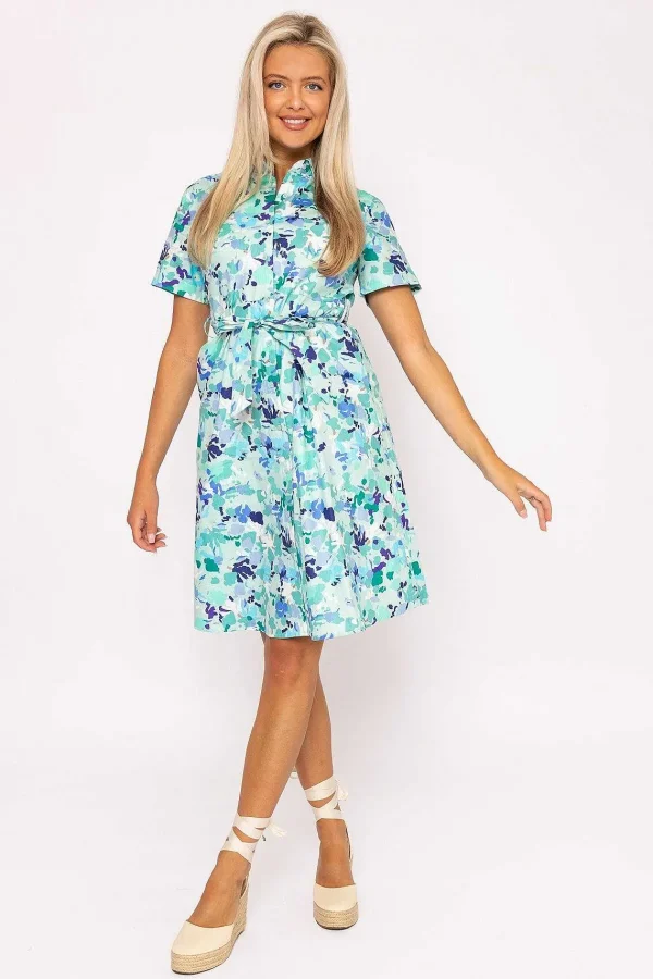 Rowen Avenue Aurora Blue Printed Shirt Dress*Women Dresses & Jumpsuits