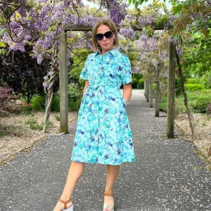 Rowen Avenue Aurora Blue Printed Shirt Dress*Women Dresses & Jumpsuits