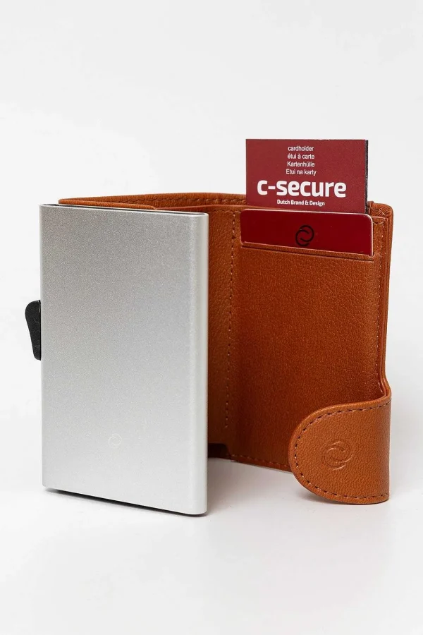 C-Secure Bank Cards Protector Wallet In Light Brown* Him