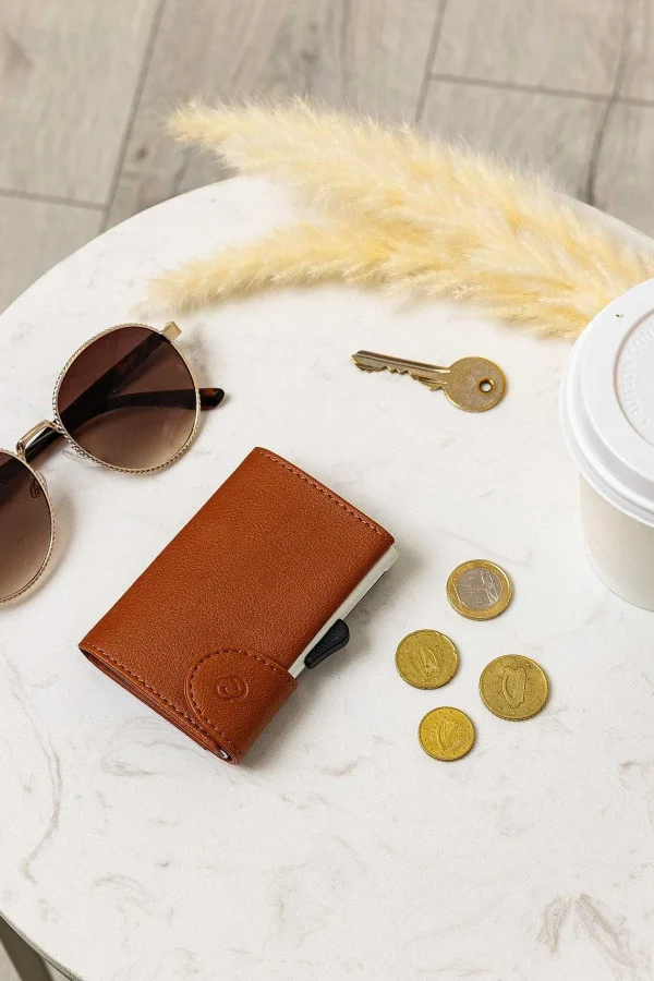 C-Secure Bank Cards Protector Wallet In Light Brown* Him