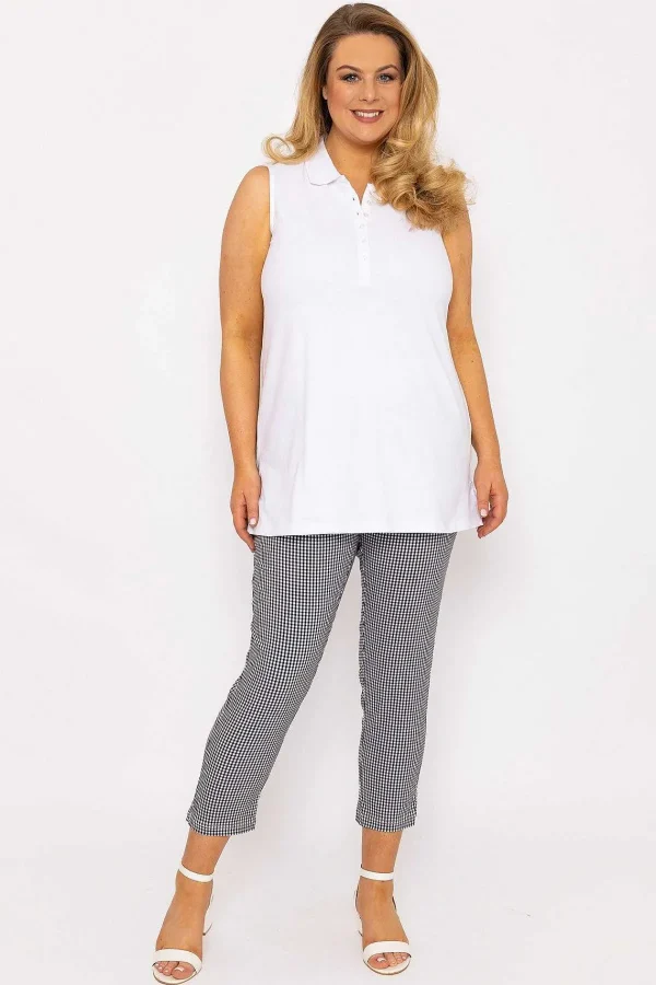 Ulla Popken Basic White Polo T-Shirt*Women Tops & Blouses