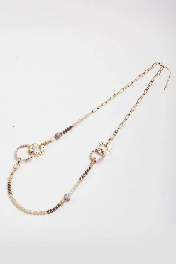 Soul Jewellery Beaded Gold Link Necklace*Women Classic Fashion
