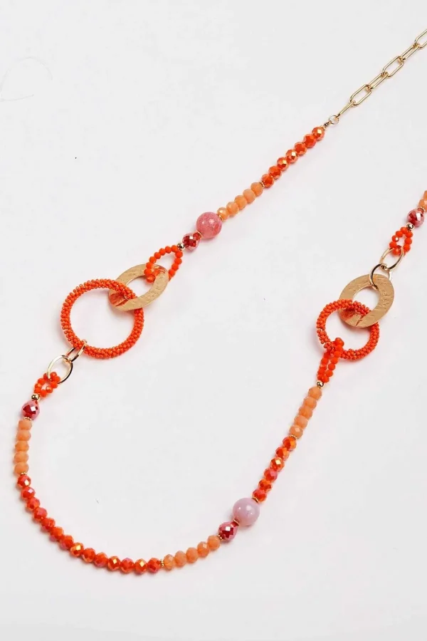 Soul Jewellery Beaded Orange Link Necklace*Women April Edit