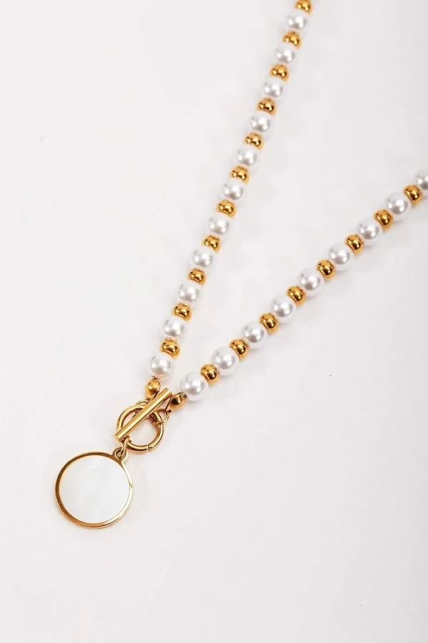 Joularie Beaded T-Bar Pendant Necklace* Boxed Gifts
