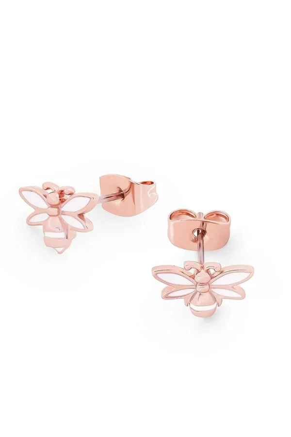 Tipperary Crystal Jewellery Bee Studs In Rose Gold* Her