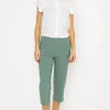 Kelly & Grace Weekend Bengaline Crop Pant In Khaki*Women Jeans & Trousers